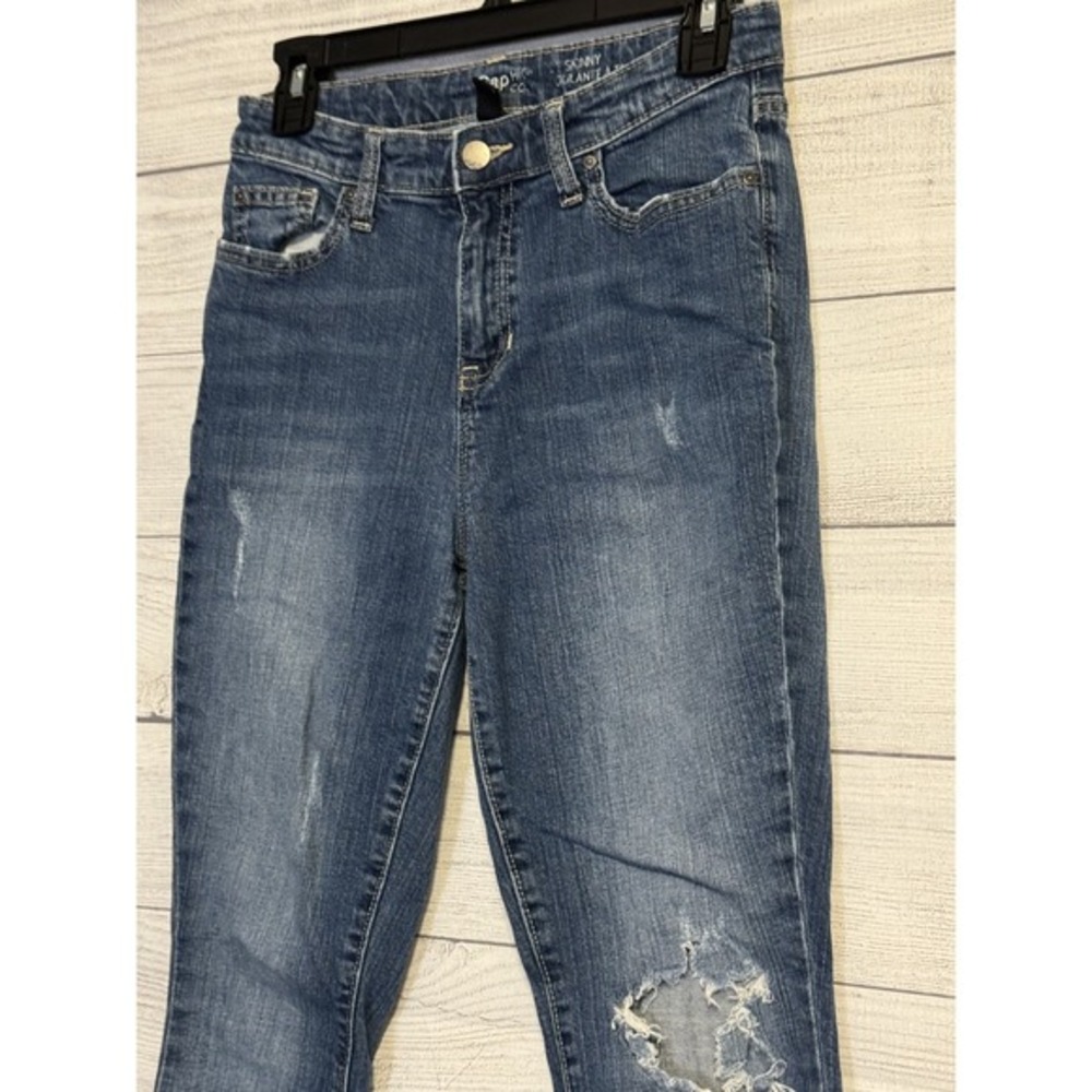 Gap Skinny Jeans Women‎ Size 4 Distressed Medium Wash Stretch Denim - Picture 6 of 8